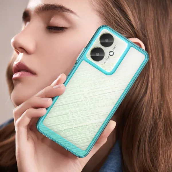 CRYSTAL Ochranný obal pre Xiaomi Redmi 13C 5G tyrkysový