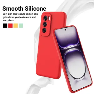 RUBBER Ochranný obal pre Oppo Reno12 5G červený