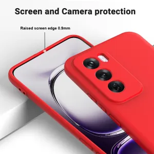 RUBBER Ochranný obal pre Oppo Reno12 5G červený