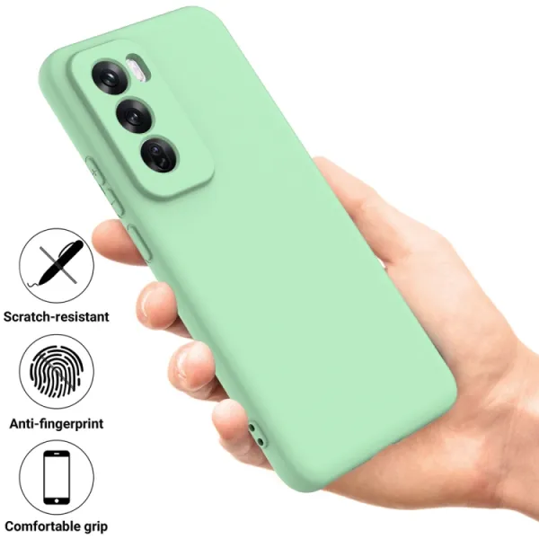 RUBBER Ochranný obal pre Oppo Reno12 5G zelený