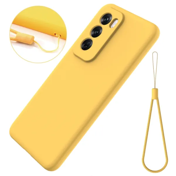 RUBBER Ochranný obal pre Oppo Reno12 5G žltý