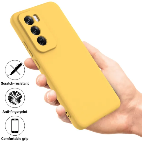 RUBBER Ochranný obal pre Oppo Reno12 5G žltý