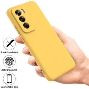 RUBBER Ochranný obal pre Oppo Reno12 5G žltý