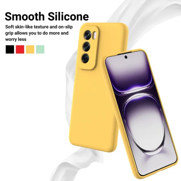 RUBBER Ochranný obal pre Oppo Reno12 5G žltý