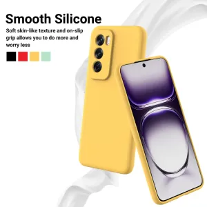RUBBER Ochranný obal pre Oppo Reno12 5G žltý