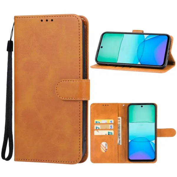 SMOOTH Peňaženkové puzdro pre Xiaomi Redmi 13 hnedé