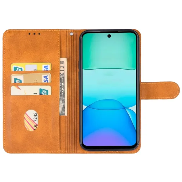 SMOOTH Peňaženkové puzdro pre Xiaomi Redmi 13 hnedé