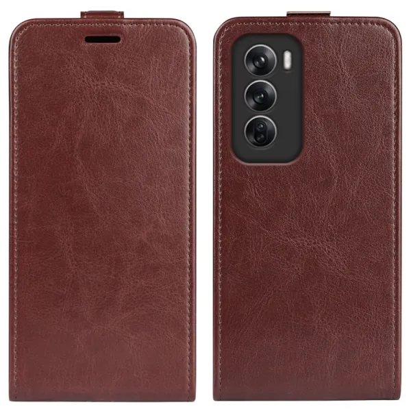 Vyklápacie puzdro pre Oppo Reno12 5G hnedé