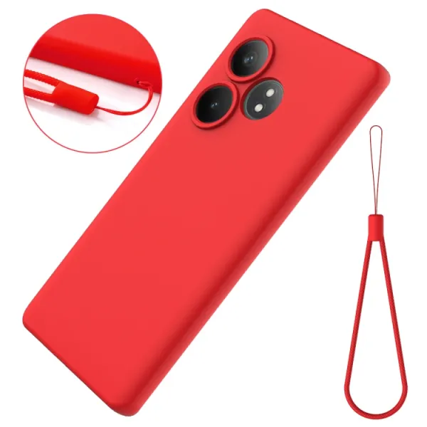 RUBBER Ochranný obal pre Realme GT 6 / Realme GT 6T červený