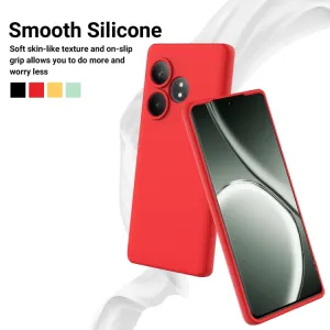 RUBBER Ochranný obal pre Realme GT 6 / Realme GT 6T červený