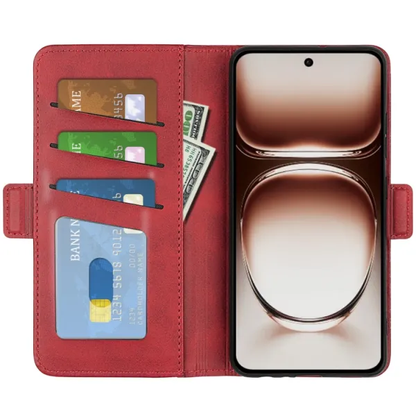 SIDE Peňaženkové puzdro pre Oppo Reno12 5G červené