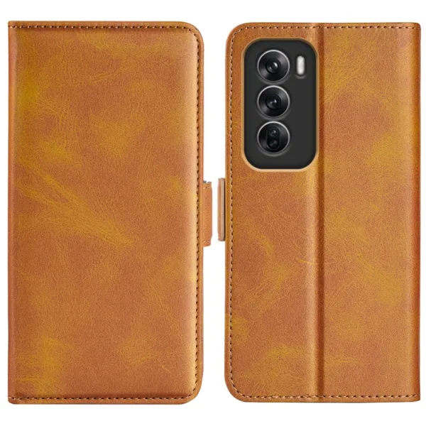 SIDE Peňaženkové puzdro pre Oppo Reno12 5G svetlohnedé