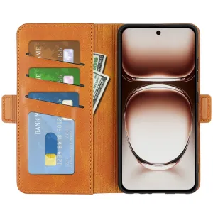 SIDE Peňaženkové puzdro pre Oppo Reno12 5G svetlohnedé