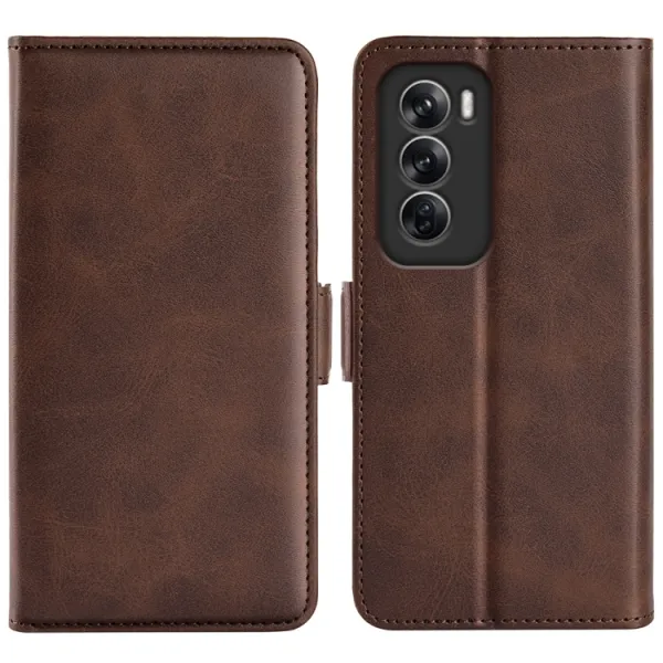 SIDE Peňaženkové puzdro pre Oppo Reno12 5G tmavohnedé