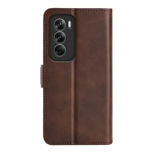 SIDE Peňaženkové puzdro pre Oppo Reno12 5G tmavohnedé