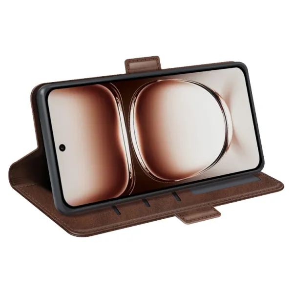 SIDE Peňaženkové puzdro pre Oppo Reno12 5G tmavohnedé