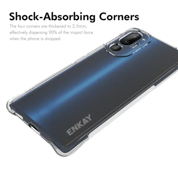 ENKAY AIRBAG Extra odolný kryt HTC U24 Pro priehľadný