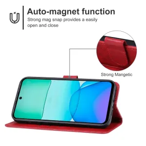 SMOOTH Peňaženkové puzdro pre Xiaomi Redmi 13 červené