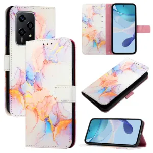 ART MARBLE Peňaženkový kryt pre Honor 200 Lite WHITE ORANGE