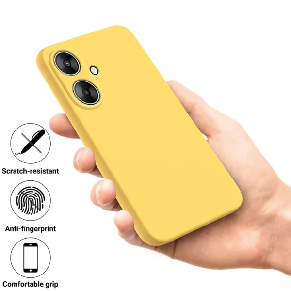 RUBBER Ochranný kryt pre Xiaomi Redmi 13C 5G žltý