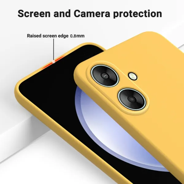 RUBBER Ochranný kryt pre Xiaomi Redmi 13C 5G žltý