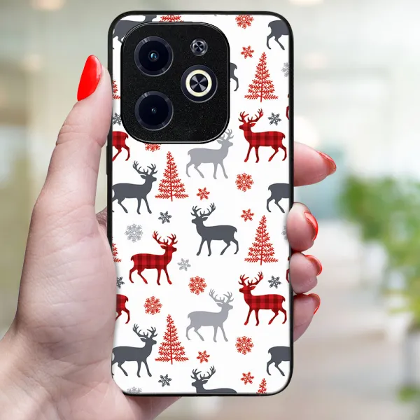 MY ART Kryt s vianočným dizajnom Infinix Hot 40i DEER (068)