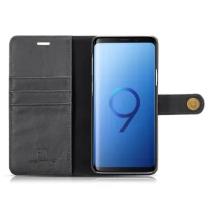 DG.MING Peňaženkový obal 2v1 pre Samsung Galaxy S9 Plus čierny