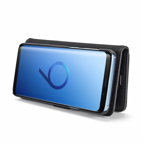 DG.MING Peňaženkový obal 2v1 pre Samsung Galaxy S9 Plus čierny