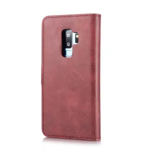 DG.MING Peňaženkový obal 2v1 pre Samsung Galaxy S9 Plus červený
