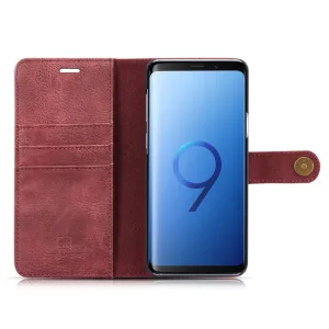 DG.MING Peňaženkový obal 2v1 pre Samsung Galaxy S9 Plus červený