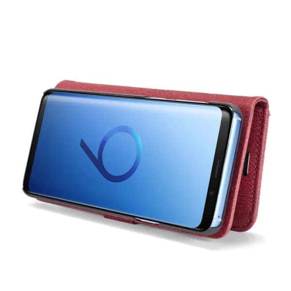 DG.MING Peňaženkový obal 2v1 pre Samsung Galaxy S9 Plus červený