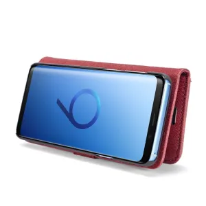 DG.MING Peňaženkový obal 2v1 pre Samsung Galaxy S9 Plus červený