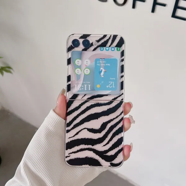 ART Plastový kryt pre Samsung Galaxy Z Flip7 FE 5G / Flip6 5G ZEBRA
