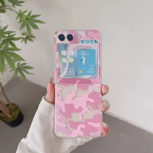 ART Plastový kryt pre Samsung Galaxy Z Flip7 FE 5G / Flip6 5G PINK CAMO