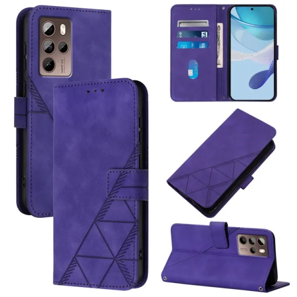 TRIANGLE Peňaženkové puzdro s remienkom HTC U24 Pro fialové