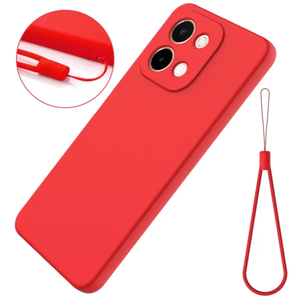 RUBBER Ochranný obal pre Vivo Y28 červený