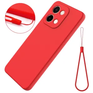 RUBBER Ochranný obal pre Vivo Y28 červený