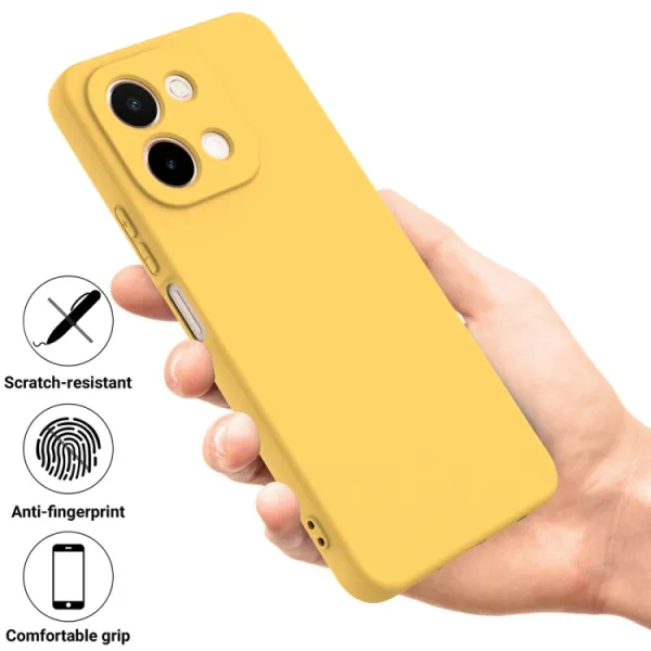 RUBBER Ochranný obal pre Vivo Y28 žltý