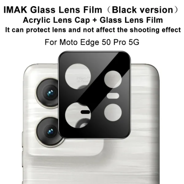 IMAK FULL COVER Sklo pre fotoaparát Motorola Edge 50 Pro čierne