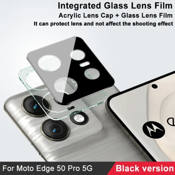 IMAK FULL COVER Sklo pre fotoaparát Motorola Edge 50 Pro čierne