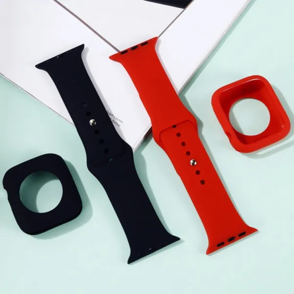 PROTEMIO COVER SET Remienok + obal na hodinky Apple Watch 6 / 5 / 4 / SE 40mm biely