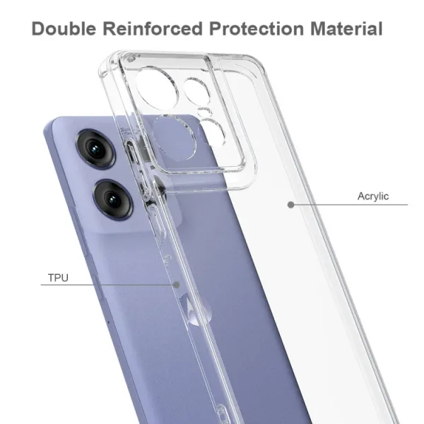 SHOCK Extra odolný kryt Motorola Edge 50 Pro priehľadný