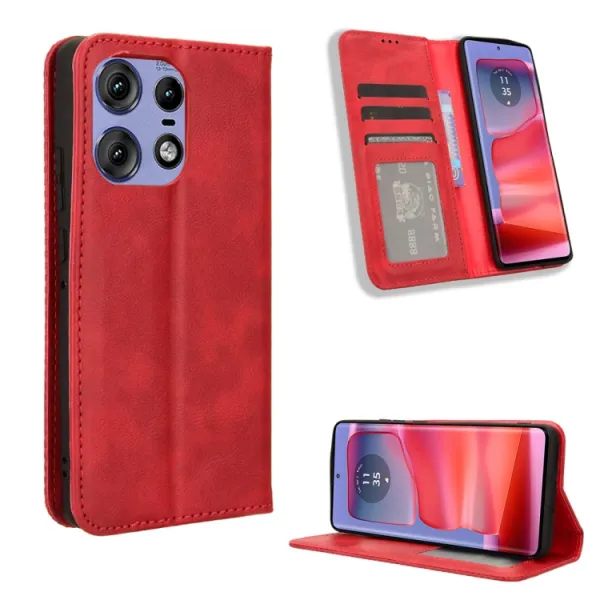 BUSINESS Peňaženkové puzdro pre Motorola Edge 50 Pro červené