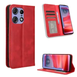 BUSINESS Peňaženkové puzdro pre Motorola Edge 50 Pro červené
