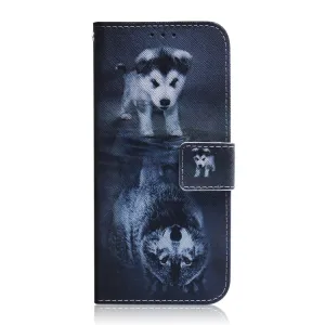 ART Peňaženkový kryt pre Motorola Edge 50 Fusion WOLF AND DOG