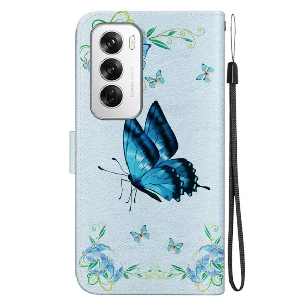 ART Peňaženkový kryt pre Oppo Reno12 5G BLUE BUTTERFLY