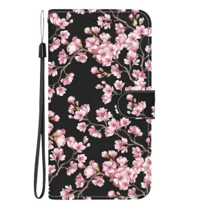 ART Peňaženkový kryt pre Oppo Reno12 5G PLUM BLOSSOM