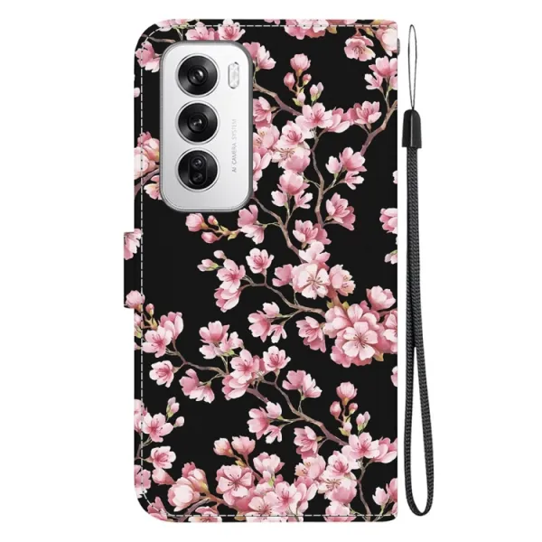 ART Peňaženkový kryt pre Oppo Reno12 5G PLUM BLOSSOM