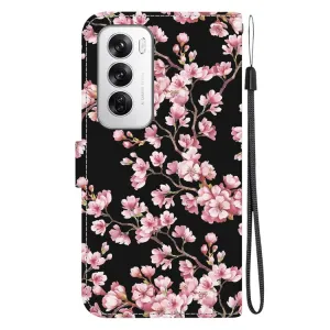 ART Peňaženkový kryt pre Oppo Reno12 5G PLUM BLOSSOM