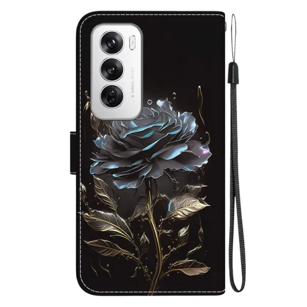 ART Peňaženkový kryt pre Oppo Reno12 5G BLACK ROSE